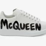 Alexander McQueen Graffiti Oversized Sneaker in White/black