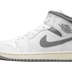 Air Jordan 1 Mid White Stealth Grey