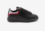Alexander McQueen Oversized Sneaker in Black/Silver/Welsh Red