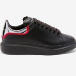 Alexander McQueen Oversized Sneaker in Black/Silver/Welsh Red