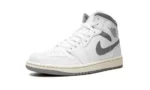 Air Jordan 1 Mid White Stealth Grey - Image 4